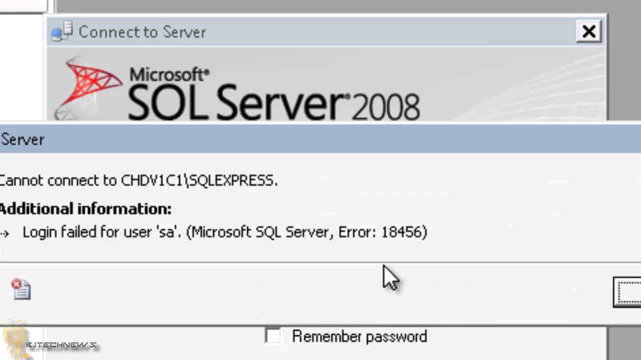 Como solucionar el error 18456 en SQL Server